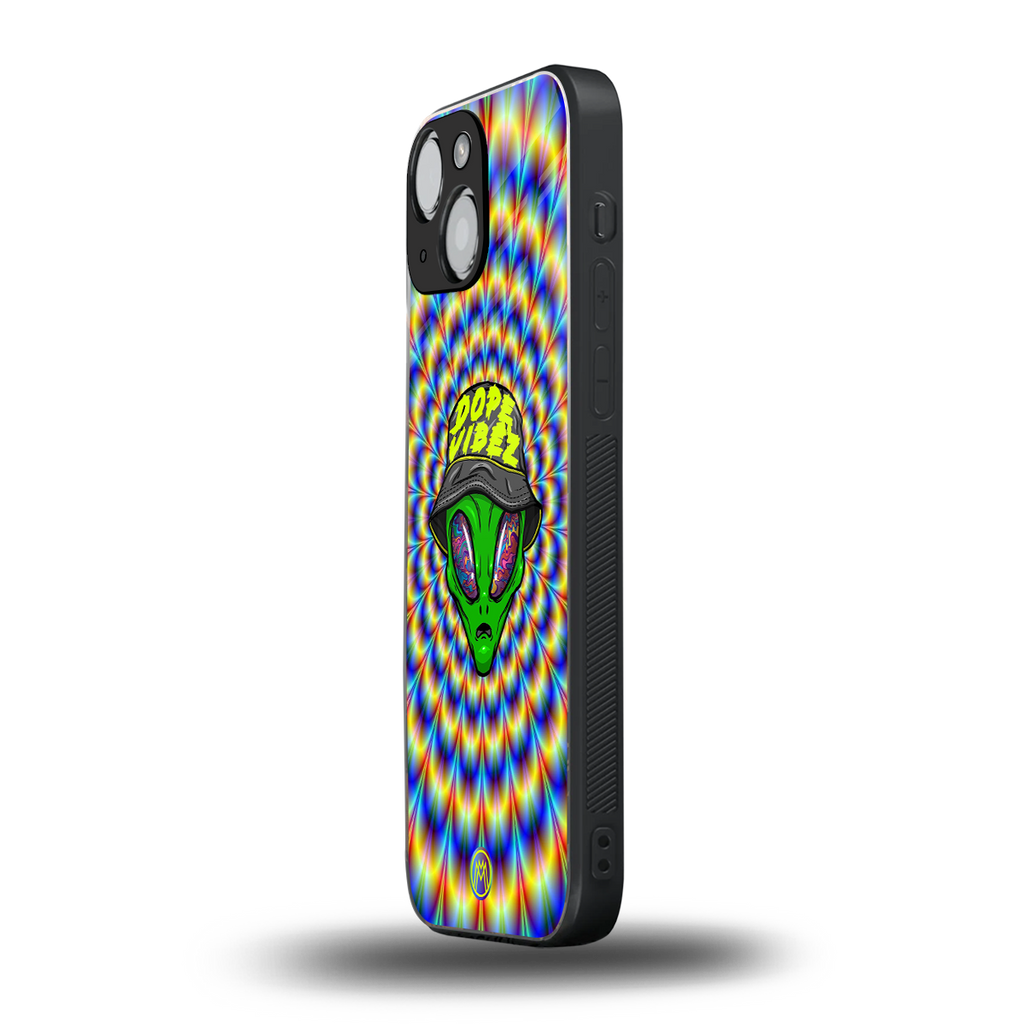 dope vibez back phone cover | glass case for iphone 13 mini