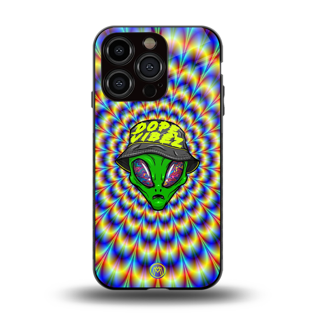 dope vibez back phone cover | glass case for iphone 13 pro