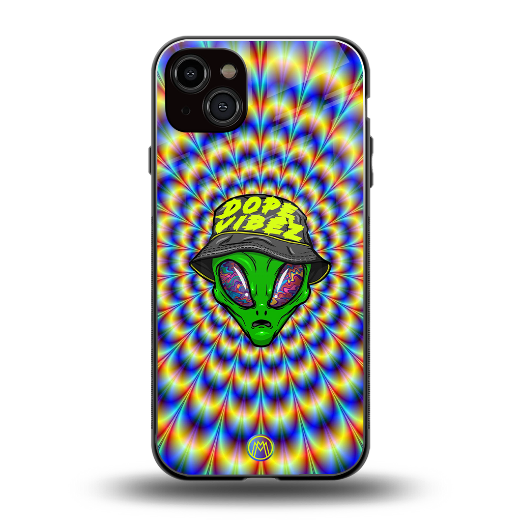 dope vibez back phone cover | glass case for iphone 14 plus
