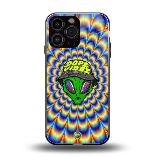 dope vibez back phone cover | glass case for iphone 15 pro max