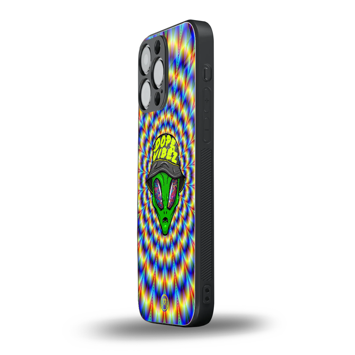 dope vibez back phone cover | glass case for iphone 15 pro max