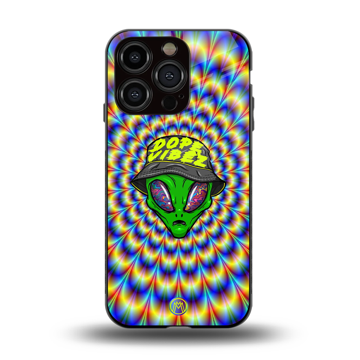 dope vibez back phone cover | glass case for iphone 15 pro