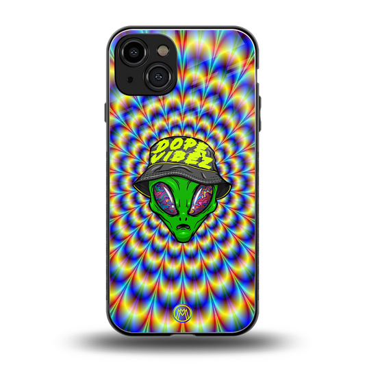dope vibez back phone cover | glass case for iphone 15