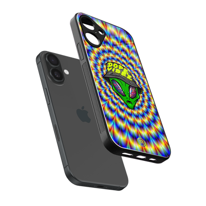 dope vibez back phone cover | glass case for iphone 16 plus
