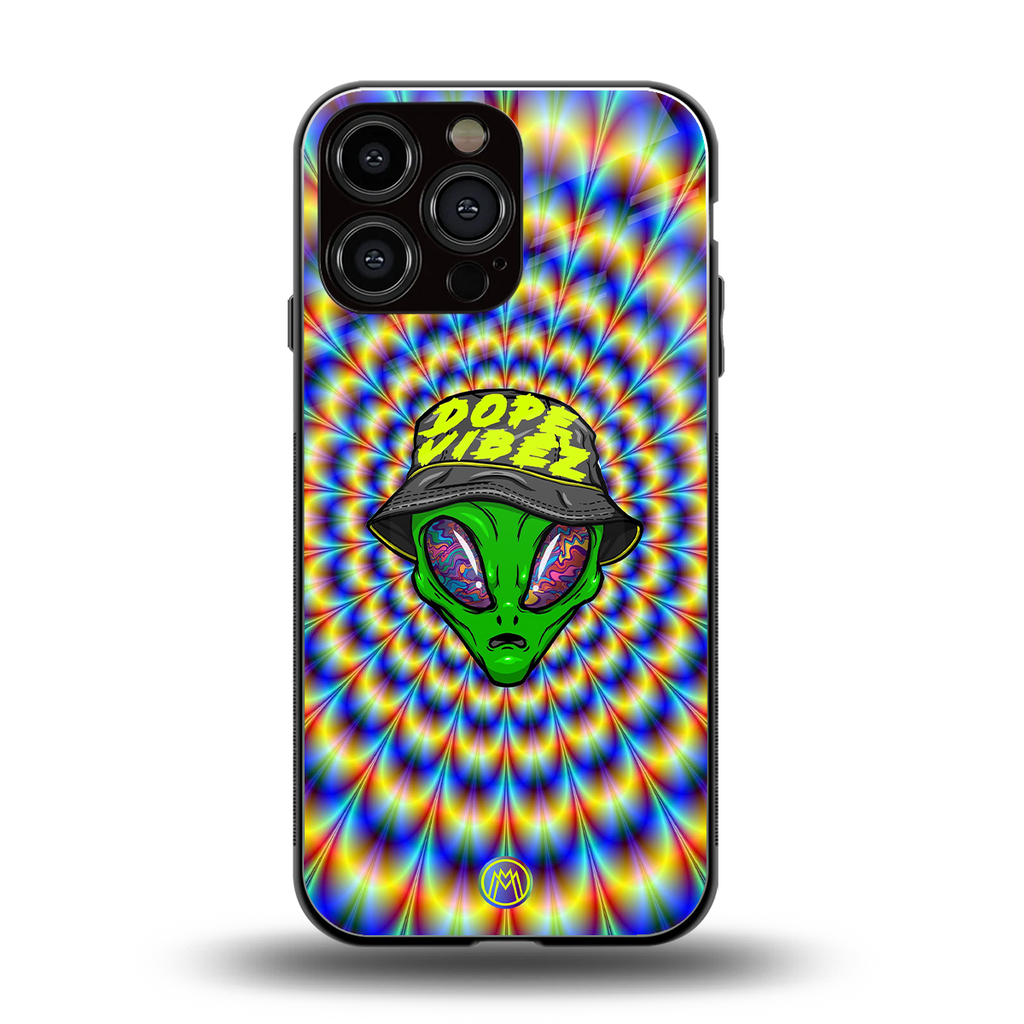 dope vibez back phone cover | glass case for iphone 16 pro max
