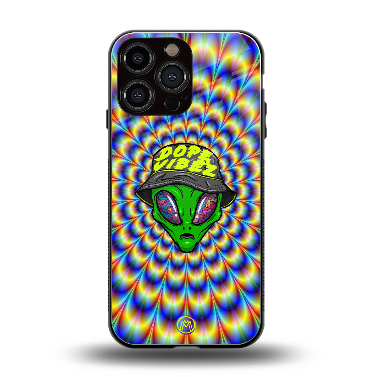 dope vibez back phone cover | glass case for iphone 16 pro max