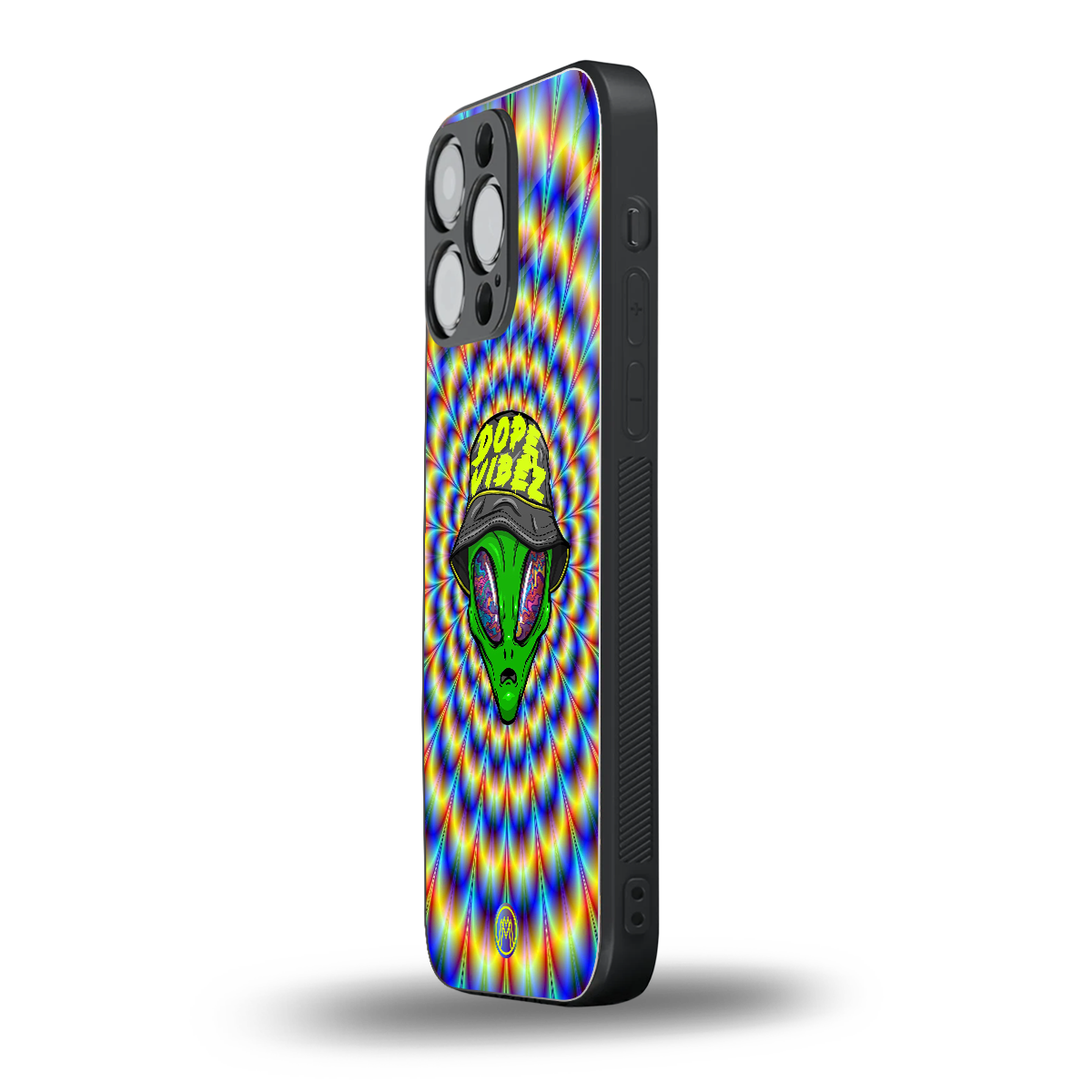 dope vibez back phone cover | glass case for iphone 16 pro max