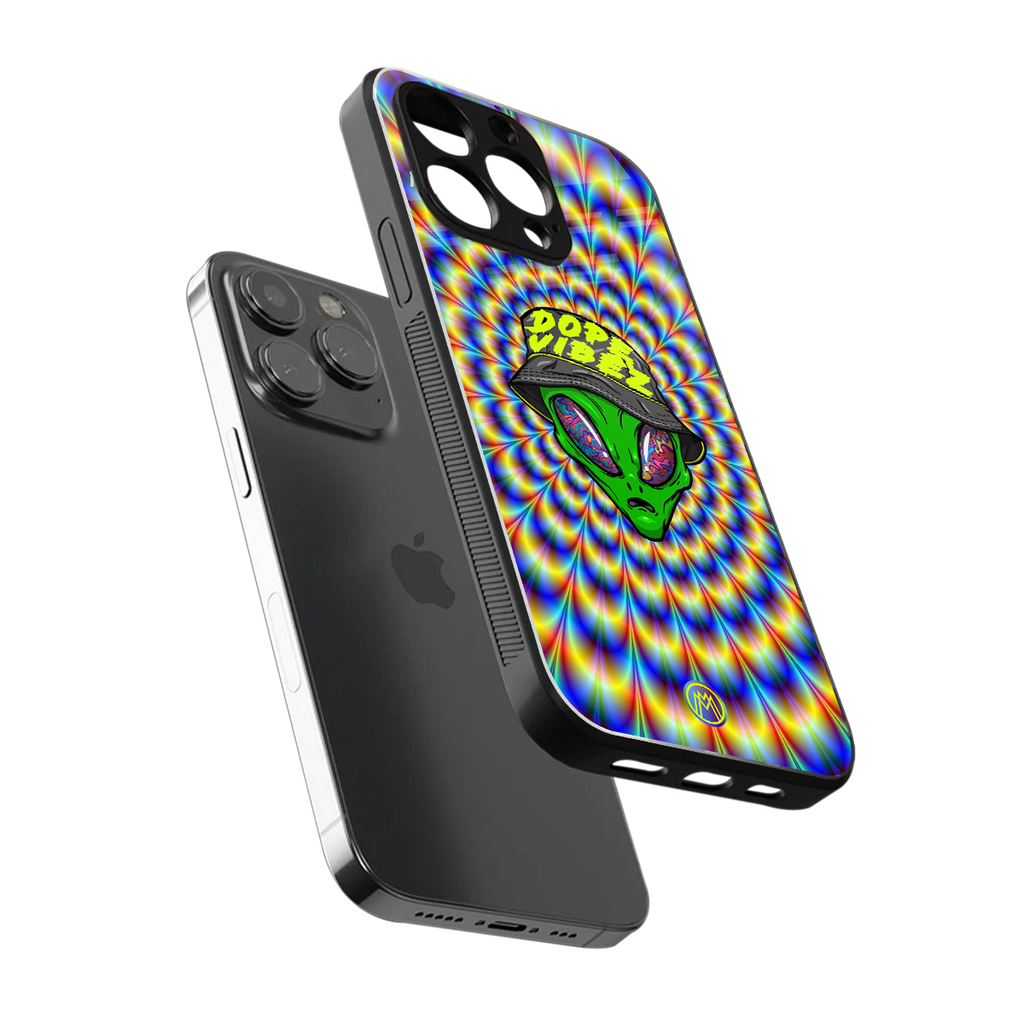 dope vibez back phone cover | glass case for iphone 16 pro