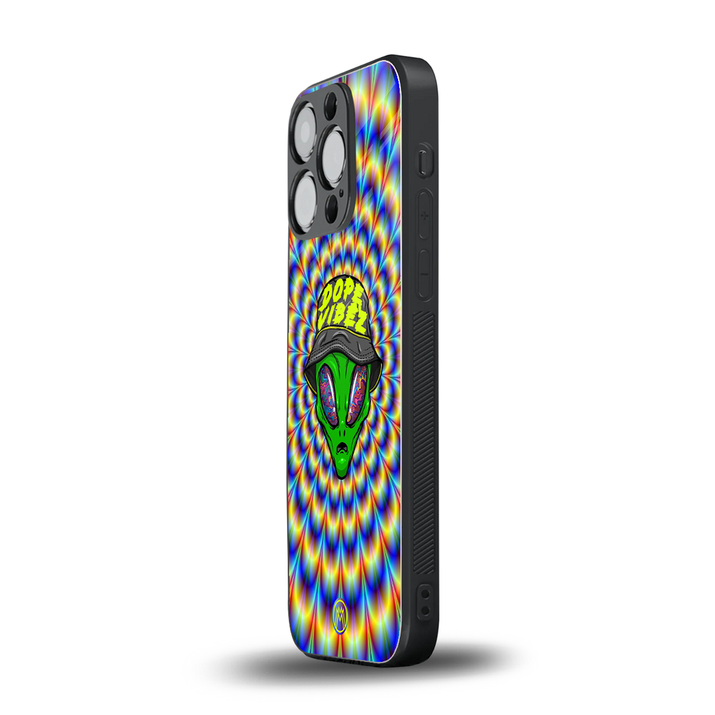 dope vibez back phone cover | glass case for iphone 16 pro