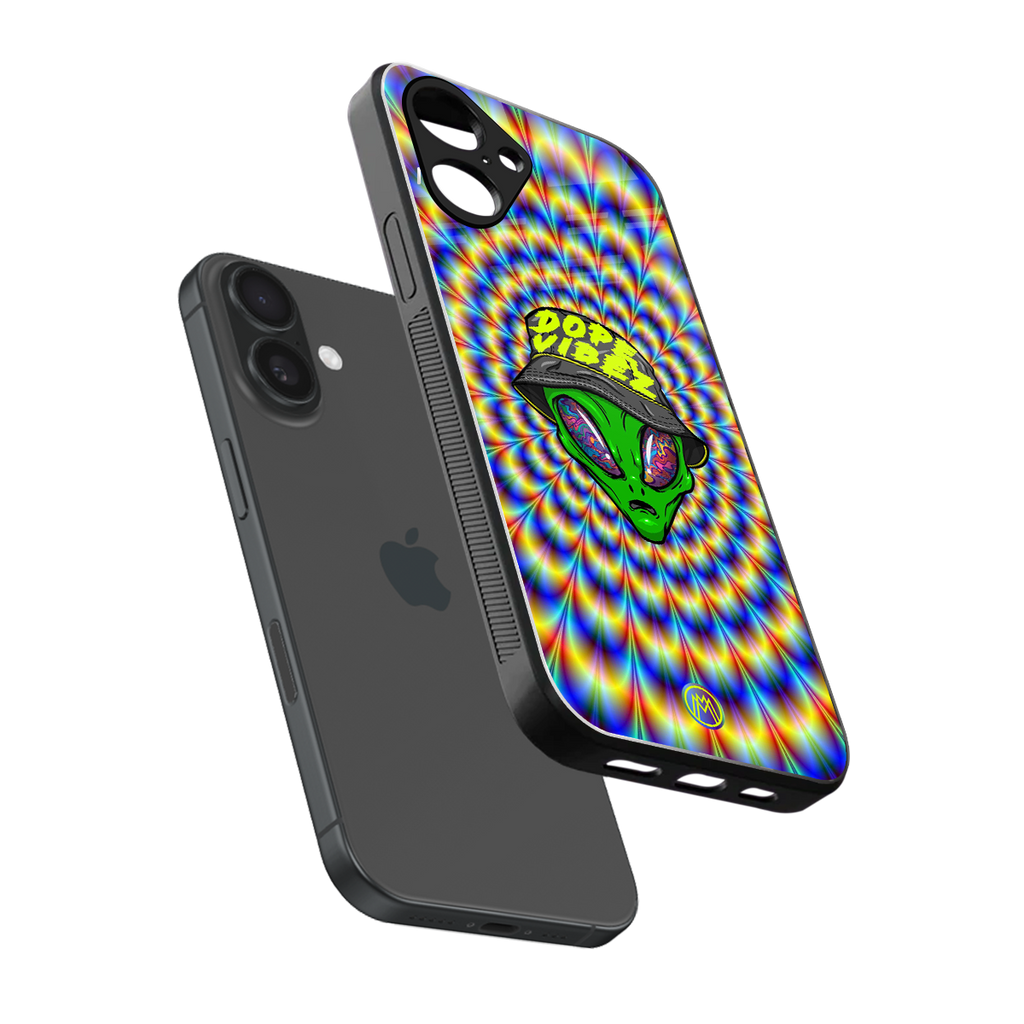 dope vibez back phone cover | glass case for iphone 16
