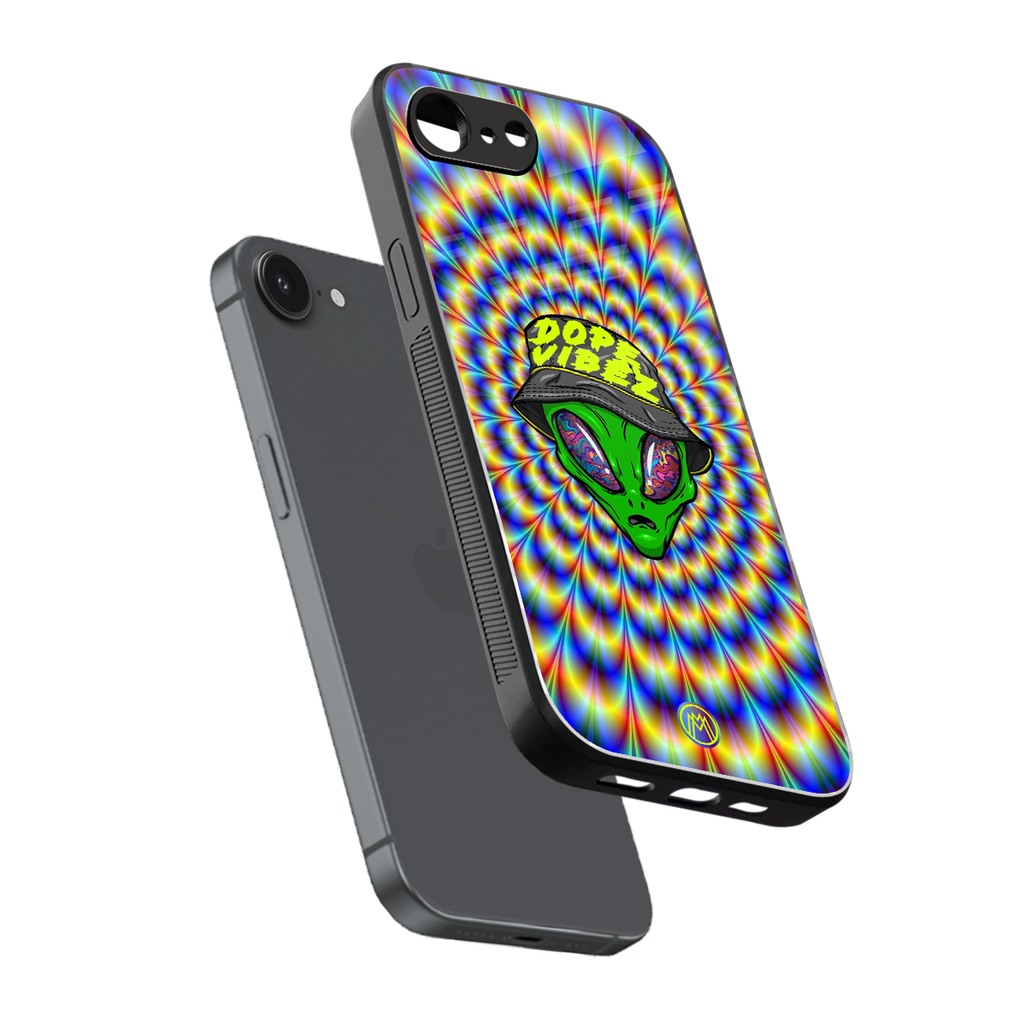 dope vibez back phone cover | glass case for iphone 16e