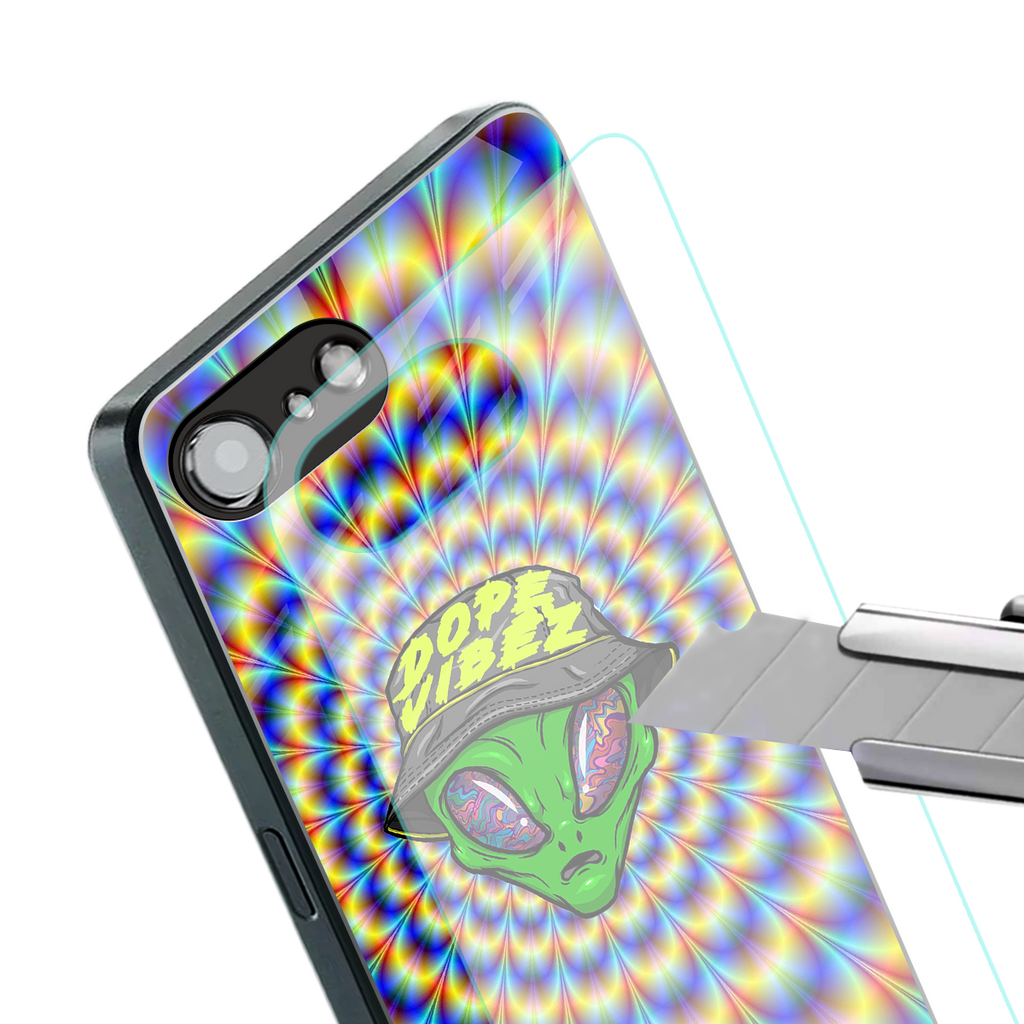 dope vibez back phone cover | glass case for iphone 16e