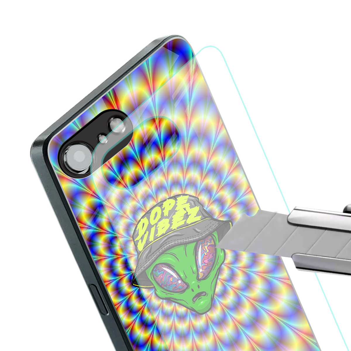 dope vibez back phone cover | glass case for iphone 16e