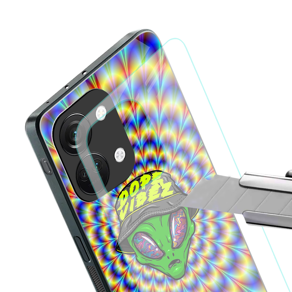 dope vibez back phone cover | glass case for oneplus nord 3