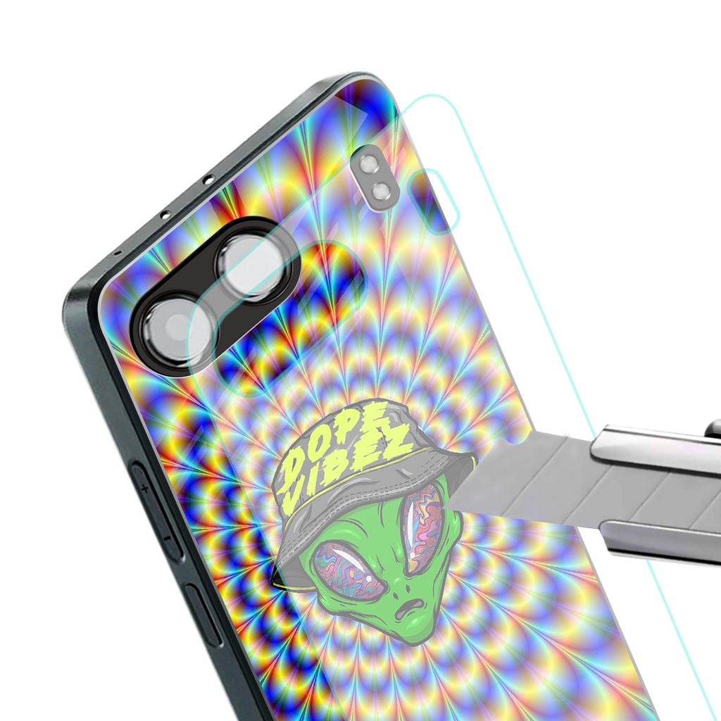 dope vibez back phone cover | glass case for oneplus nord 4