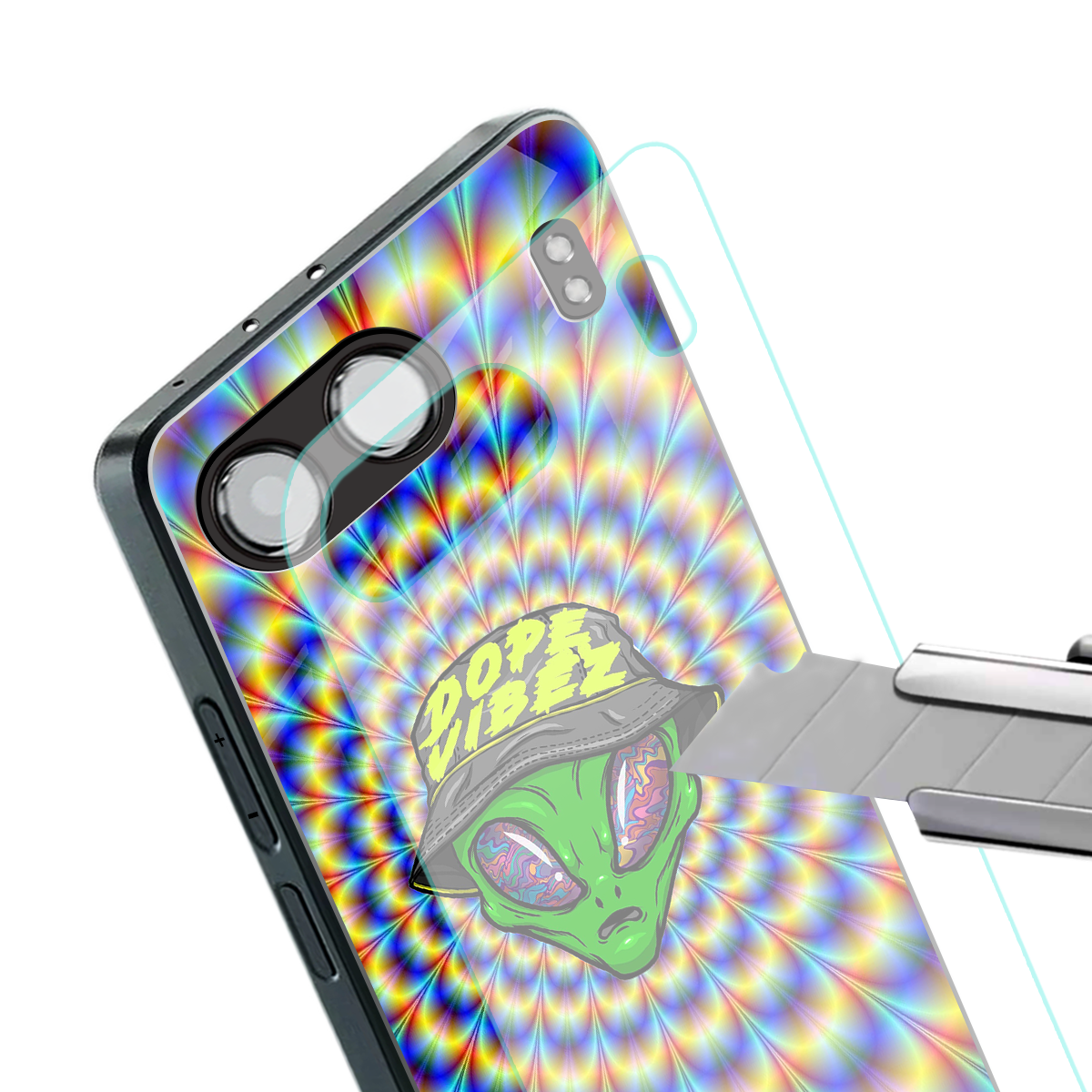 dope vibez back phone cover | glass case for oneplus nord 4