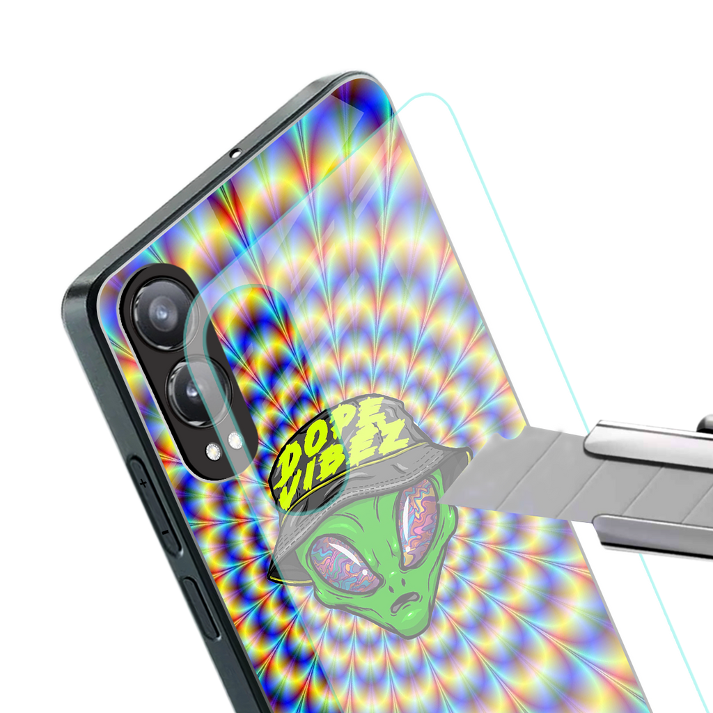 dope vibez back phone cover | glass case for oneplus nord ce 4 lite