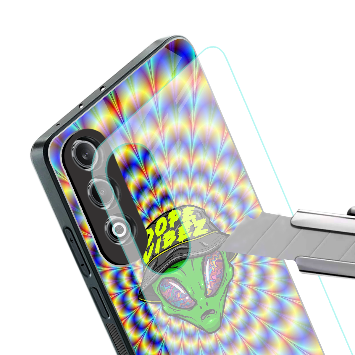 dope vibez back phone cover | glass case for oneplus nord ce 4