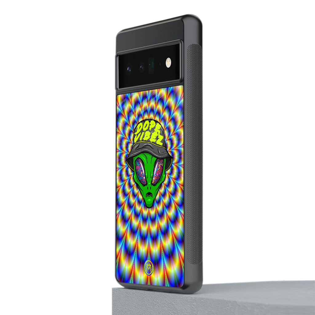 dope vibez back phone cover | glass case for google pixel 6 pro