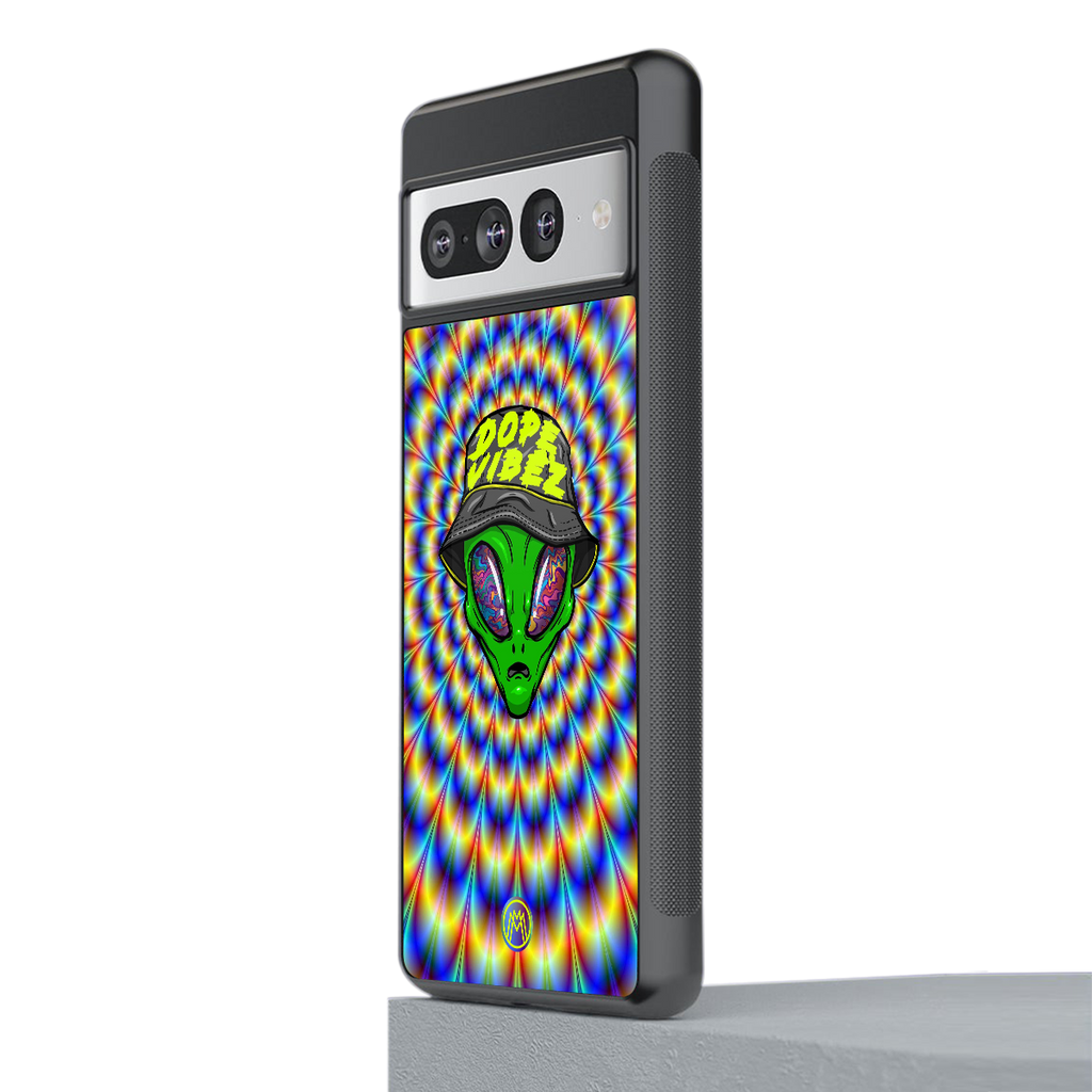 dope vibez back phone cover | glass case for google pixel 7 pro
