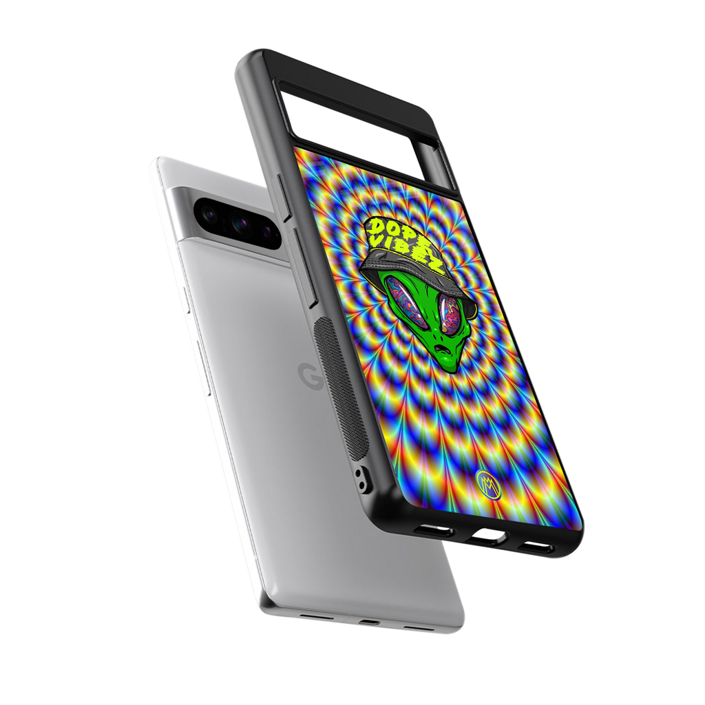 dope vibez back phone cover | glass case for google pixel 8 pro