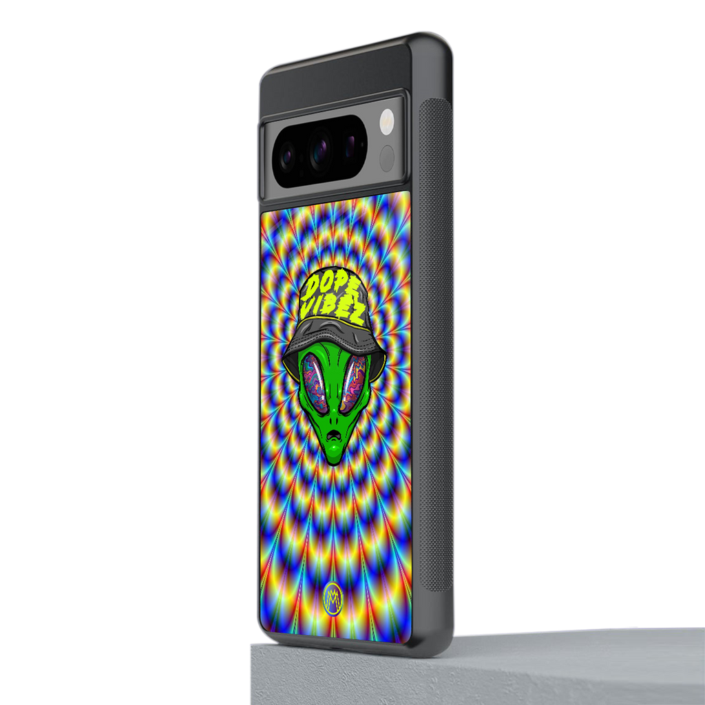 dope vibez back phone cover | glass case for google pixel 8 pro