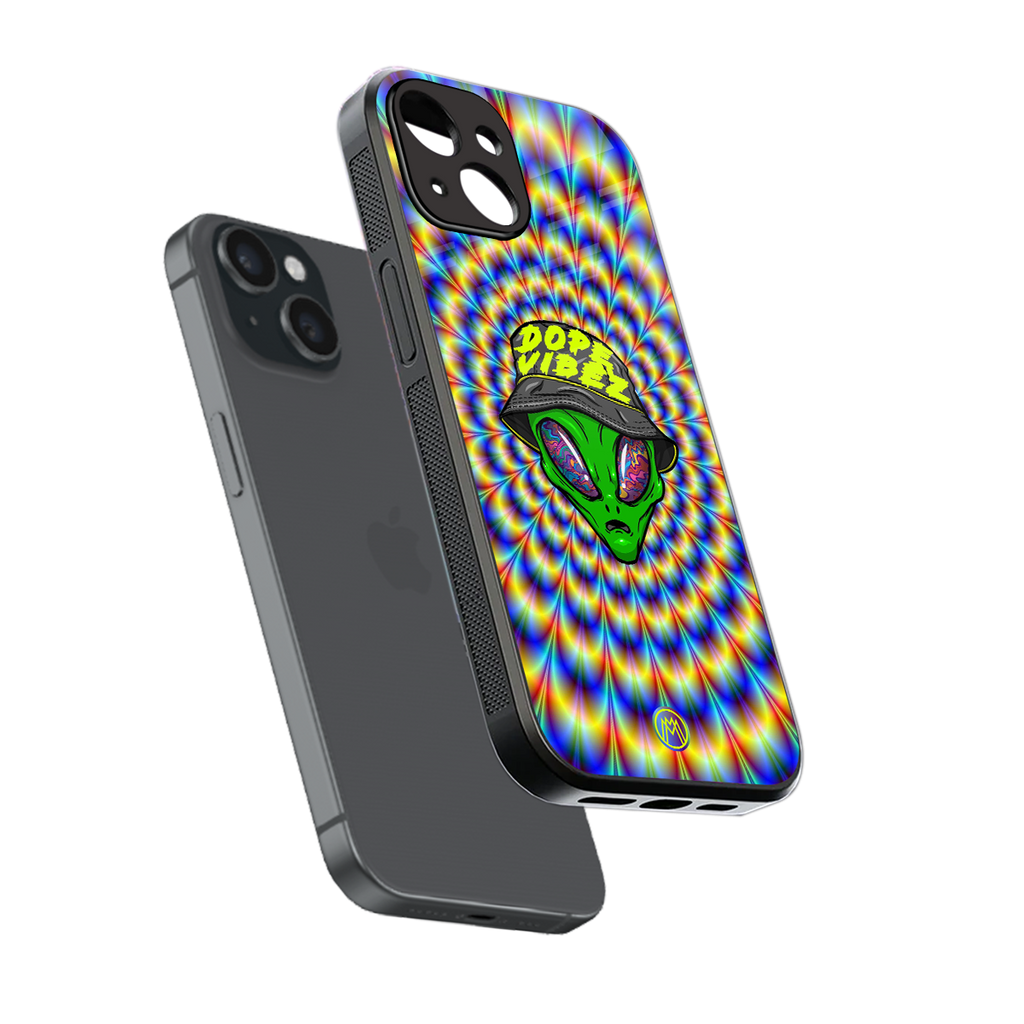 dope vibez back phone cover | glass case for iphone 15