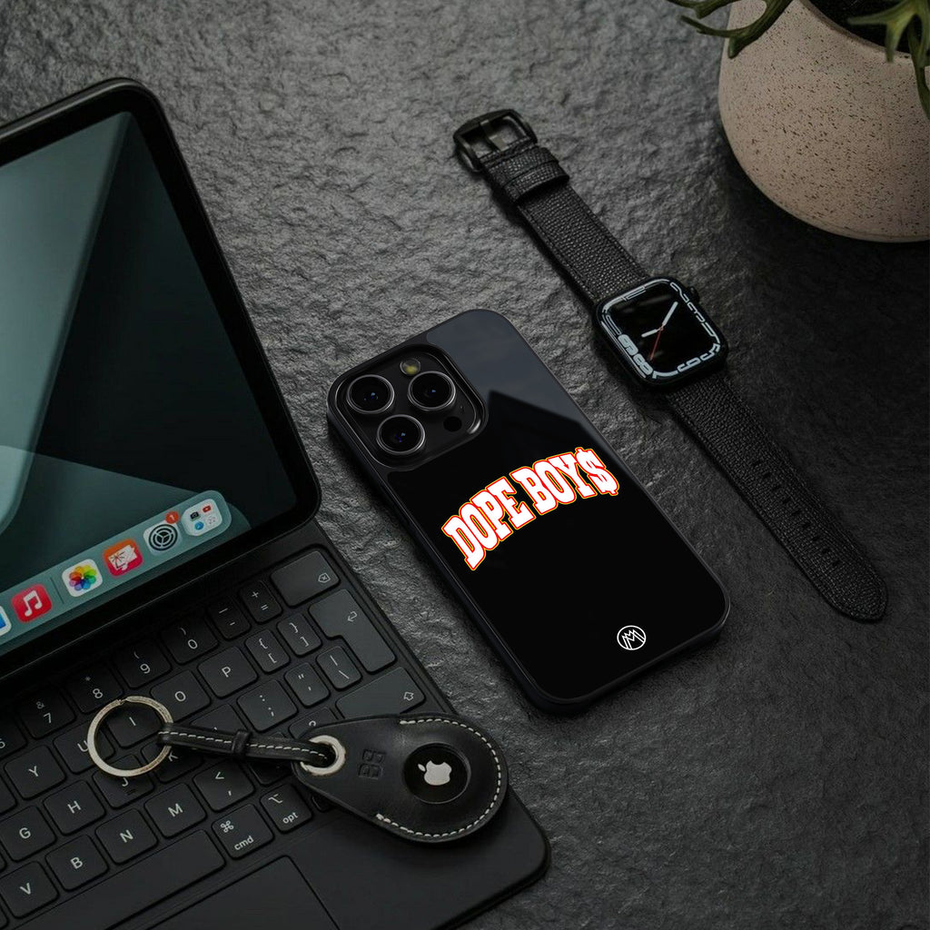 dope boys back phone cover | glass case for iphone 16 pro
