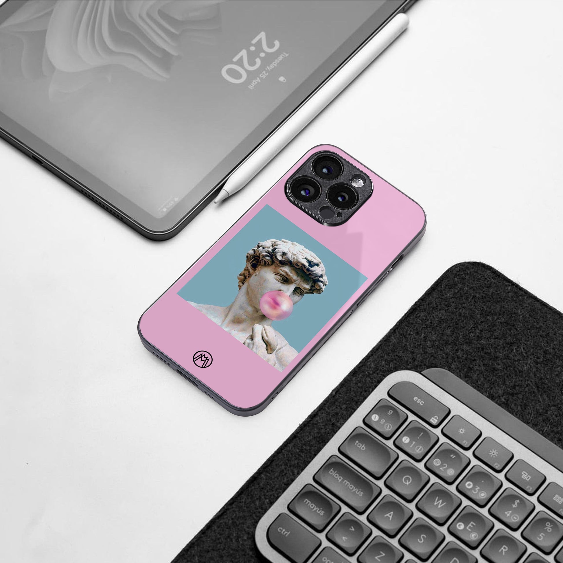 dope david michelangelo back phone cover | glass case for iphone 16 pro max