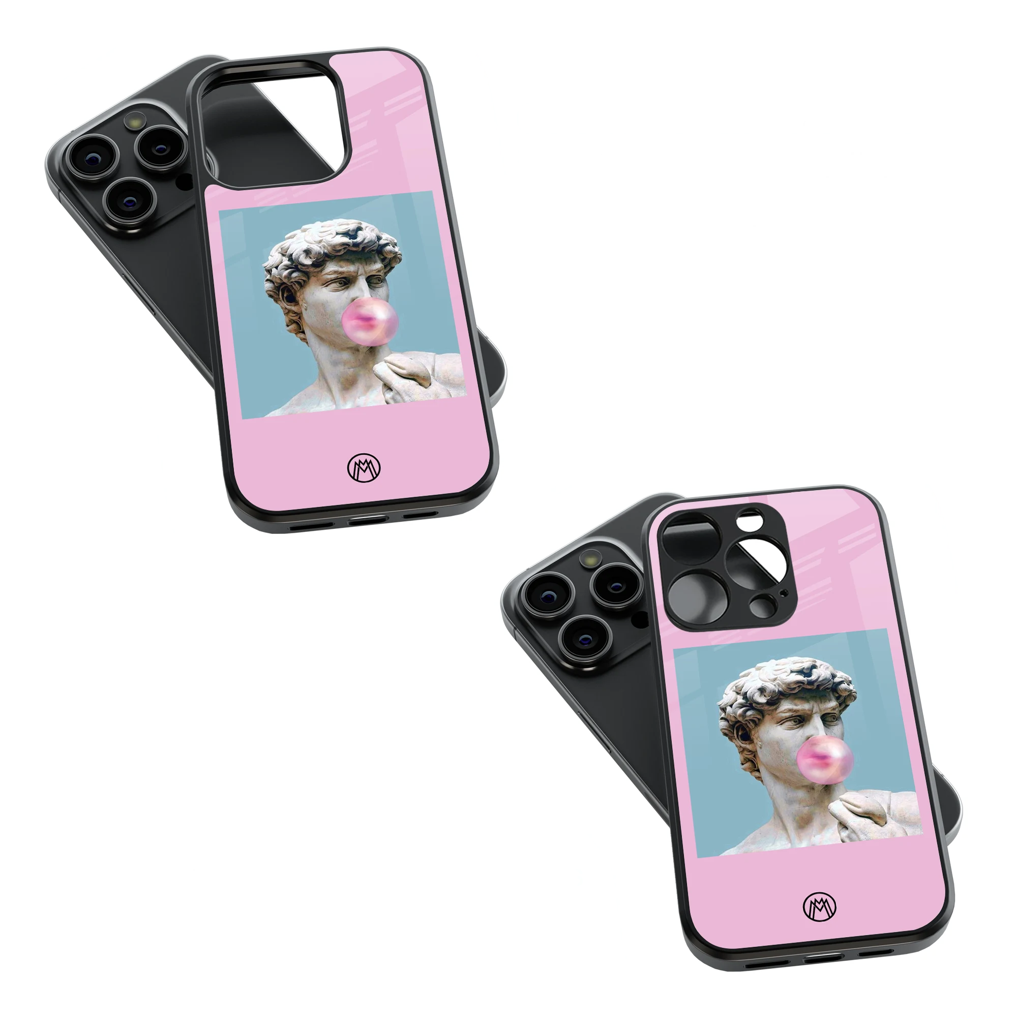 Trendy Glass Back Mobile Case for iPhone, Samsung, Redmi, OnePlus, Google Pixel, Motorola