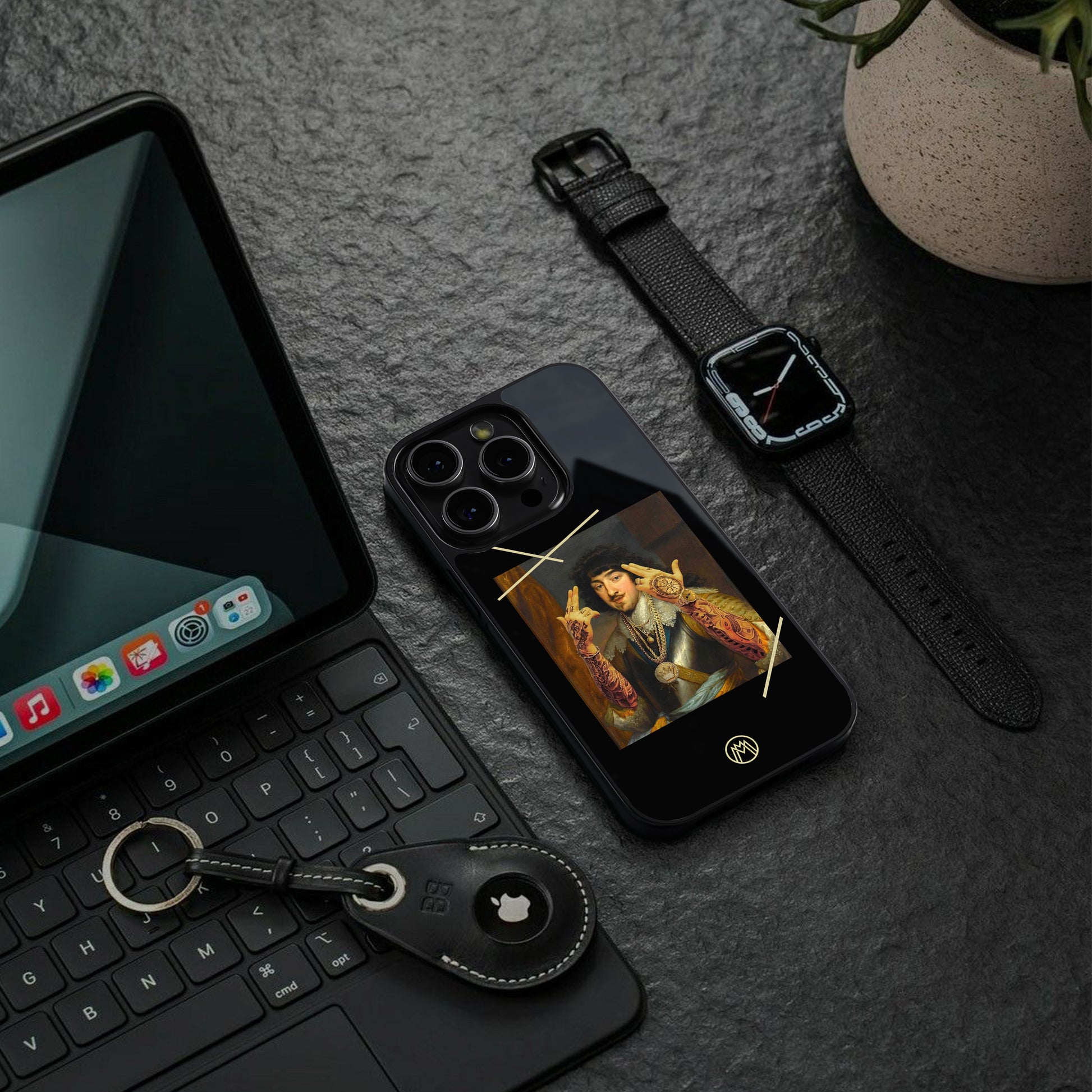 dope napoleon back phone cover | glass case for iphone 15 pro