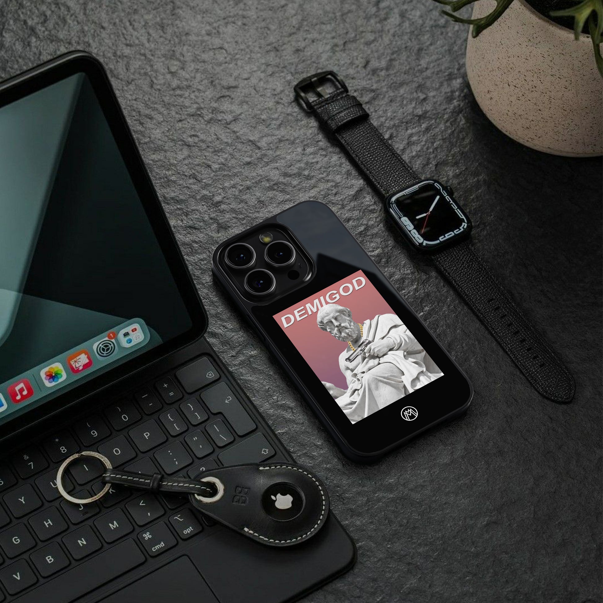 dope socerates back phone cover | glass case for iphone 15 pro