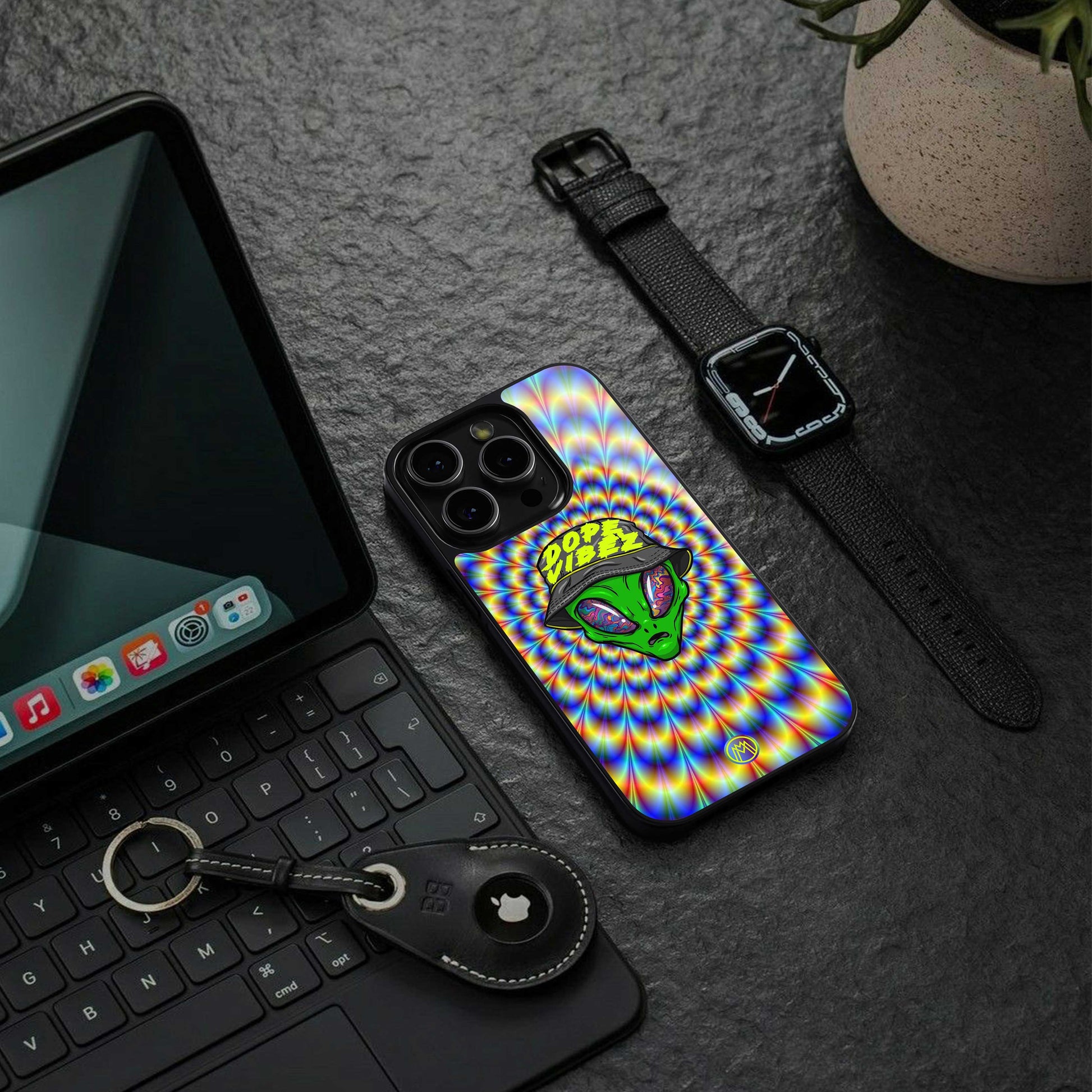 dope vibez back phone cover | glass case for samsung galaxy s24 plus