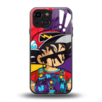 dragon ball z art back phone cover | glass case for iphone 13 mini