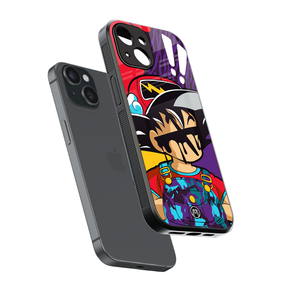 dragon ball z art back phone cover | glass case for iphone 13 mini