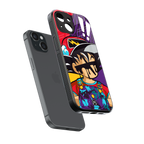 dragon ball z art back phone cover | glass case for iphone 13 mini