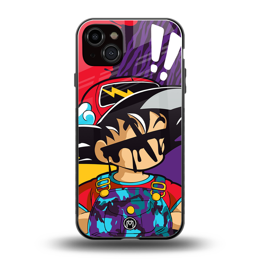 dragon ball z art back phone cover | glass case for iphone 15 plus