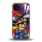 dragon ball z art back phone cover | glass case for iphone 14 plus