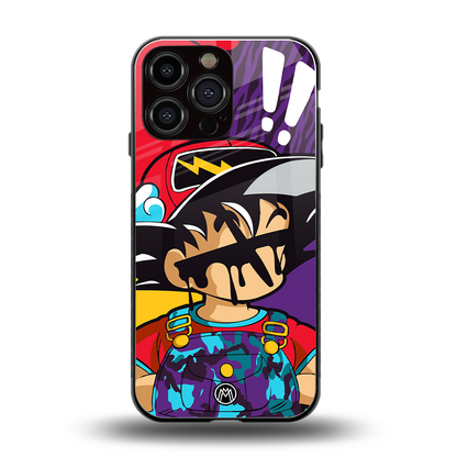 dragon ball z art back phone cover | glass case for iphone 14 pro max