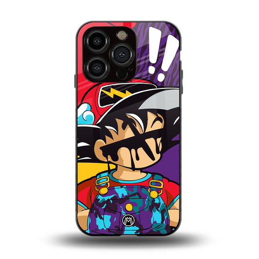 dragon ball z art back phone cover | glass case for iphone 15 pro