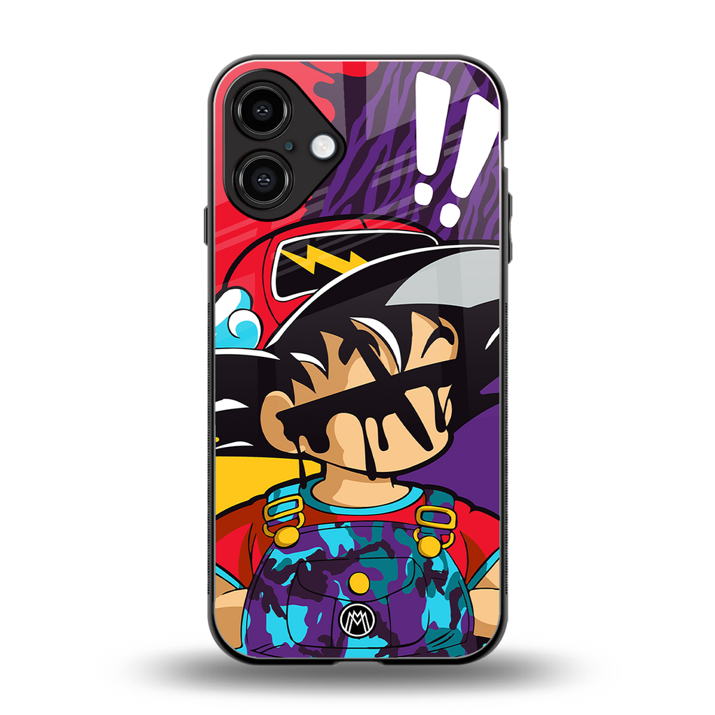 dragon ball z art back phone cover | glass case for iphone 16 plus