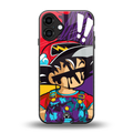 dragon ball z art back phone cover | glass case for iphone 16 plus