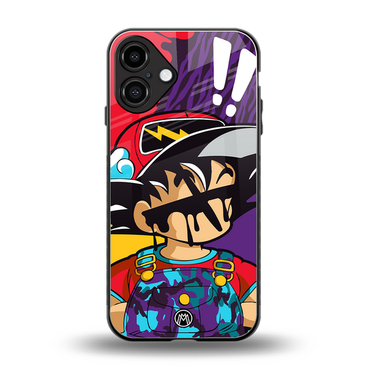 dragon ball z art back phone cover | glass case for iphone 16 plus