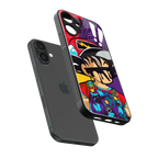 dragon ball z art back phone cover | glass case for iphone 16 plus