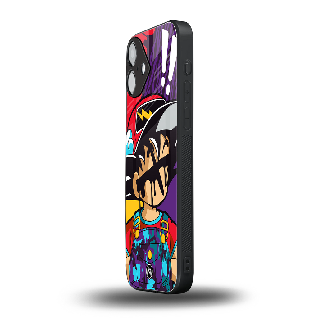 dragon ball z art back phone cover | glass case for iphone 16 plus