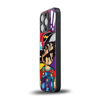 dragon ball z art back phone cover | glass case for iphone 16 pro