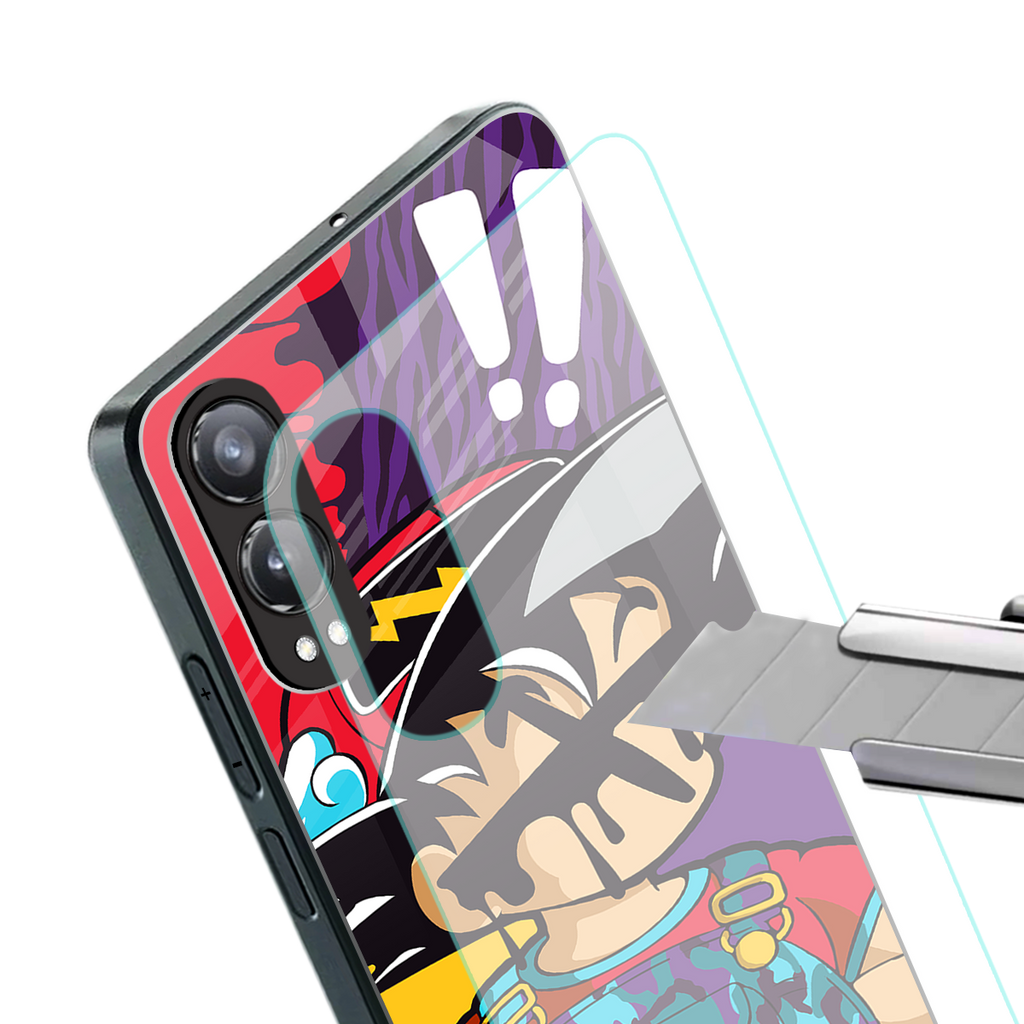 dragon ball z art back phone cover | glass case for oneplus nord ce 4 lite
