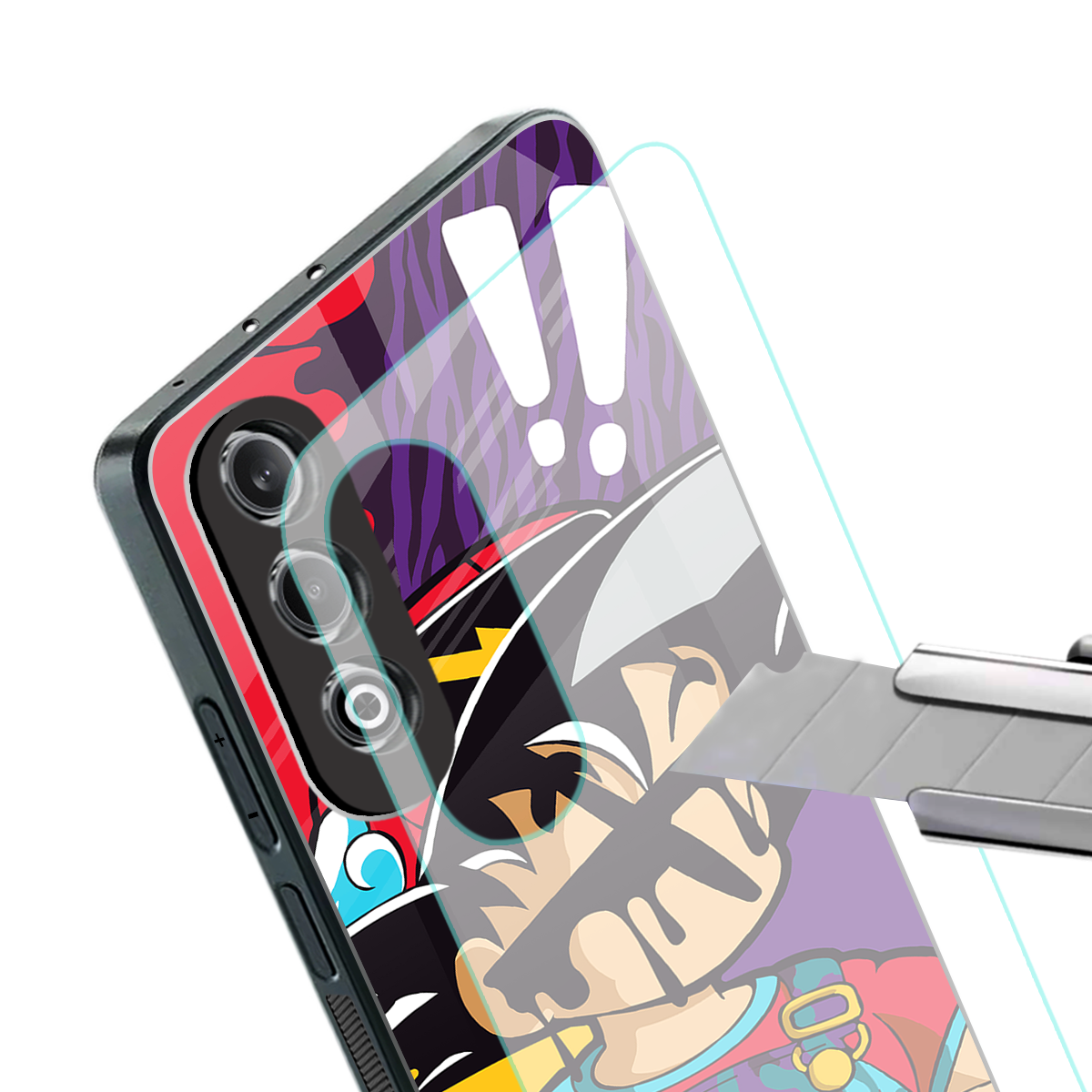 dragon ball z art back phone cover | glass case for oneplus nord ce 4