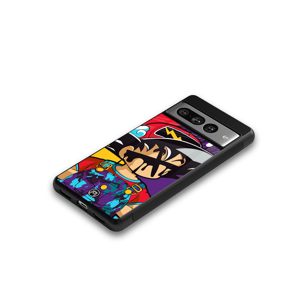 dragon ball z art back phone cover | glass case for google pixel 7 pro