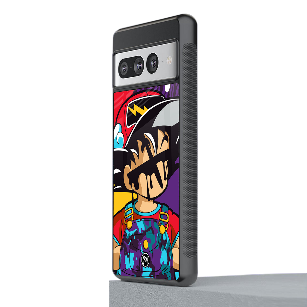 dragon ball z art back phone cover | glass case for google pixel 7 pro